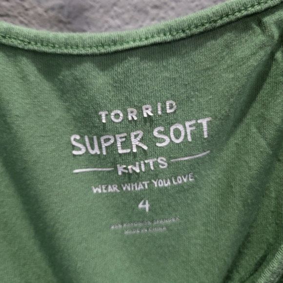 Torrid Babydoll Super Soft Button Front Tank - Picture 8 of 9